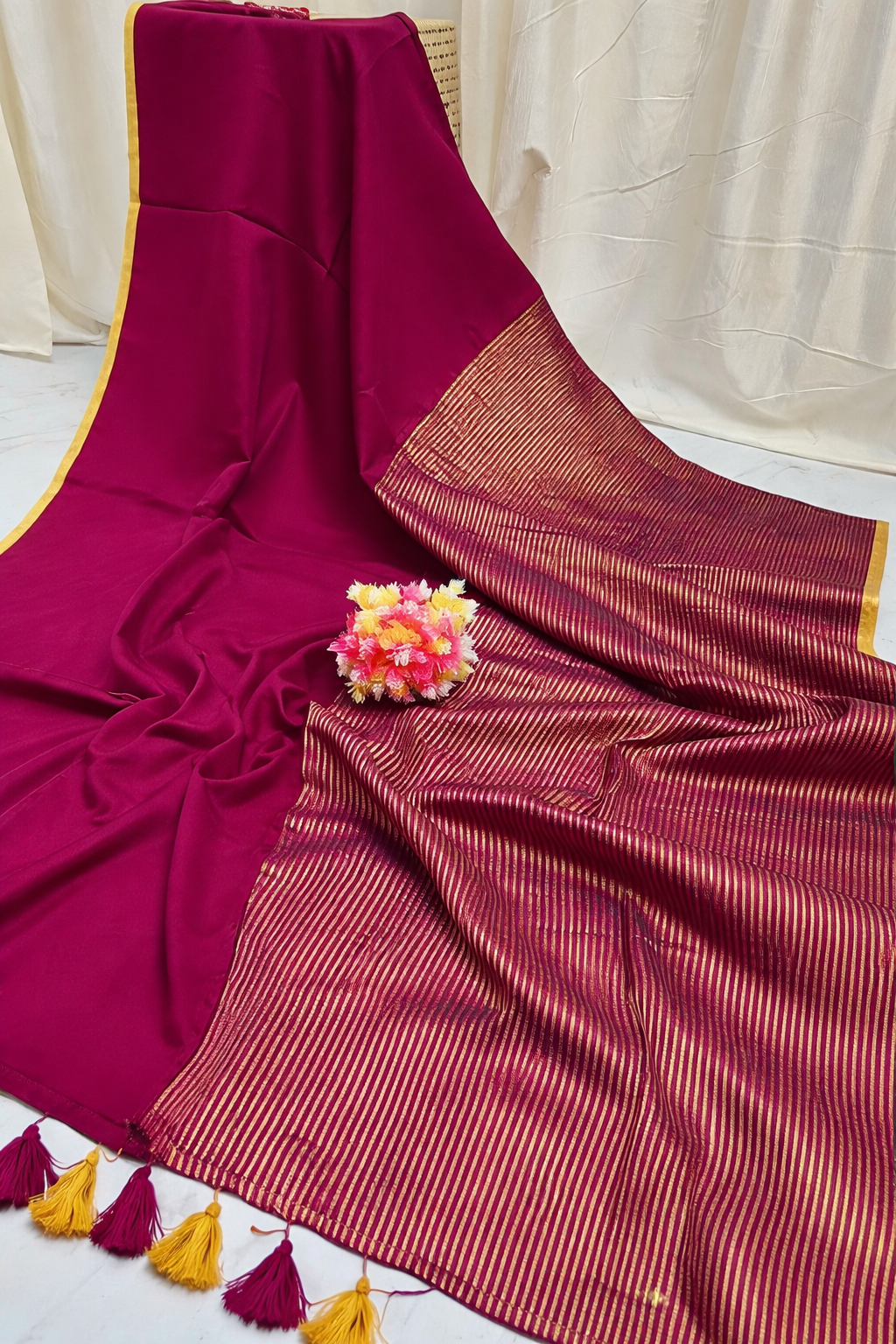 Striped Mul Cotton Saree