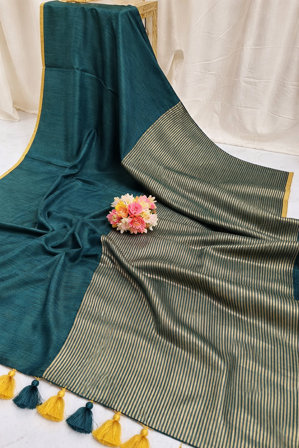 Striped Mul Cotton Saree