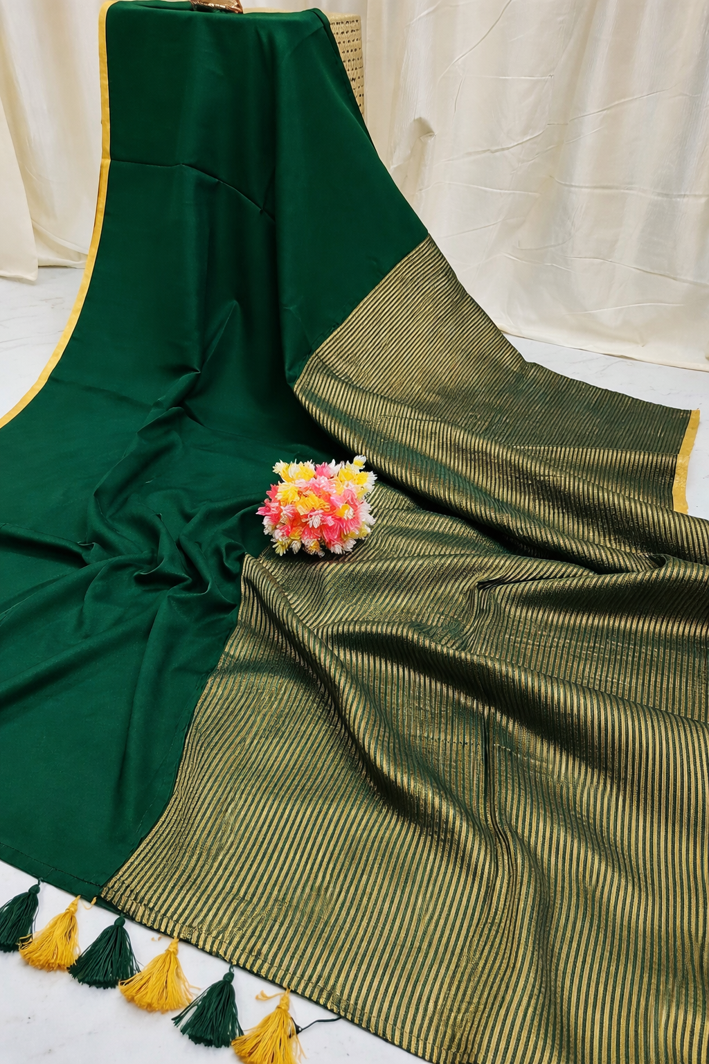 Striped Mul Cotton Saree