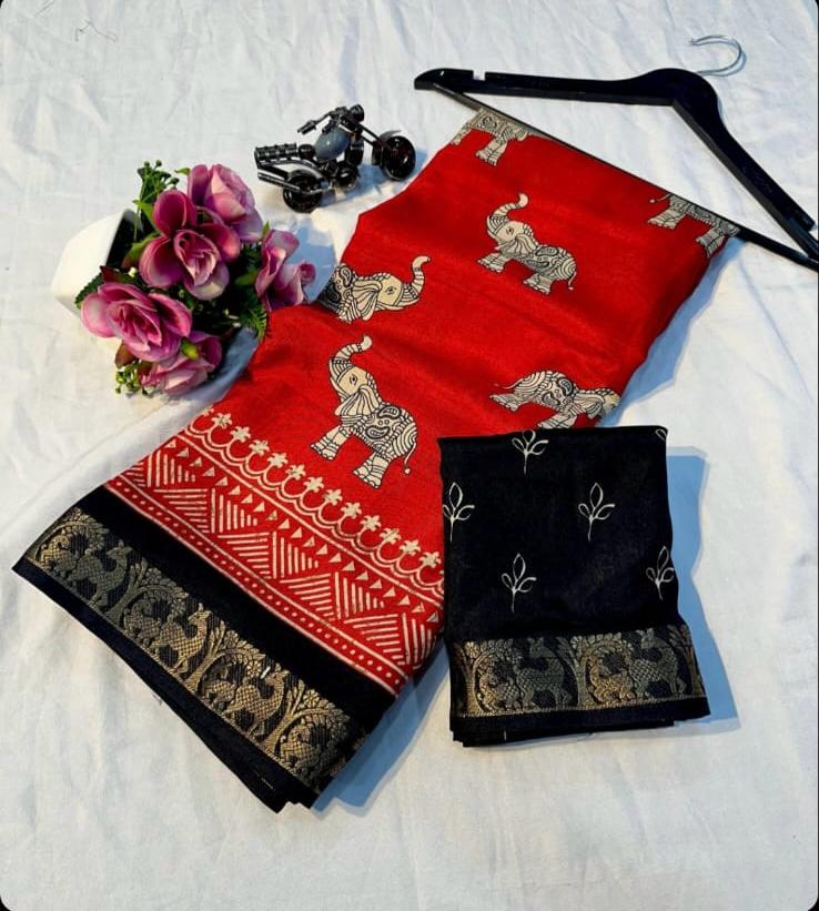 Mangalagiri Pen Kalamkari Saree