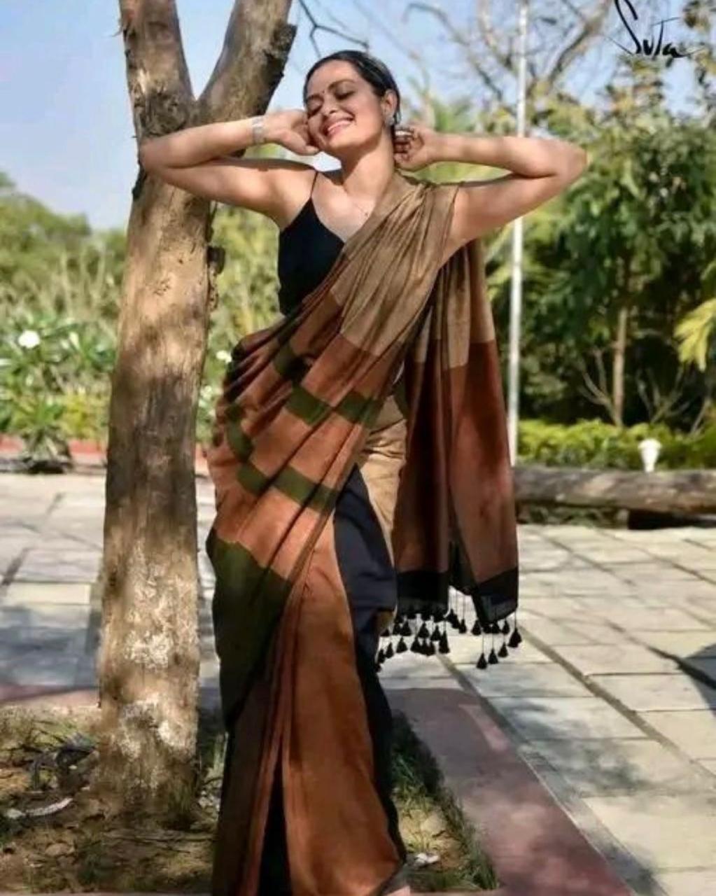 3 Shaded Khadi Cotton Saree