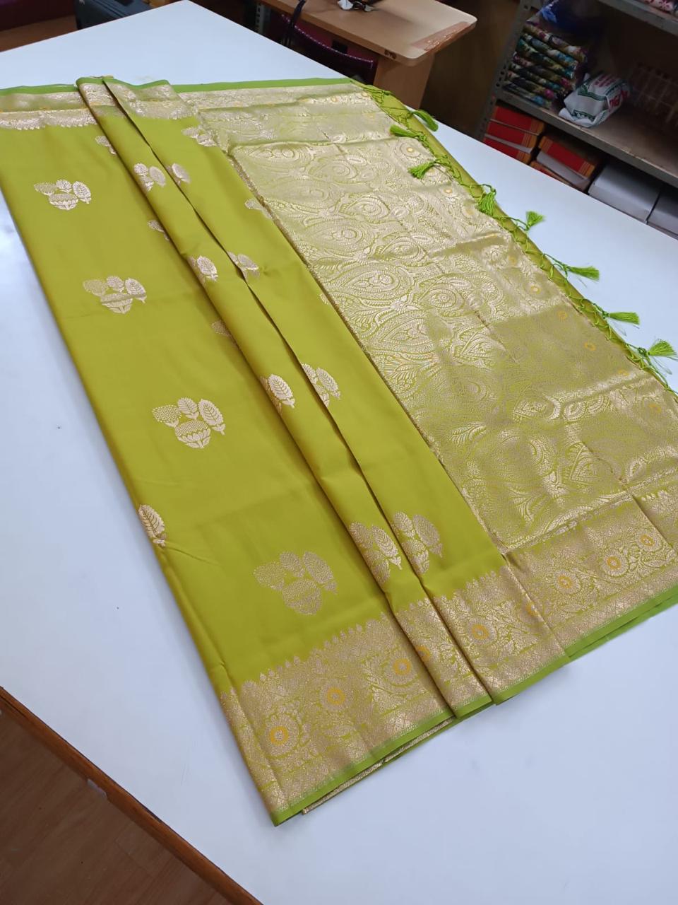 Semi Banarasi Soft Silk Saree