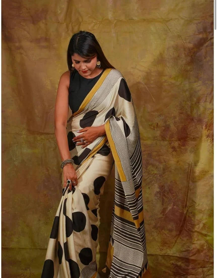 Ajrakh Print Modal Saree