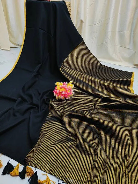 Striped Mul Cotton Saree