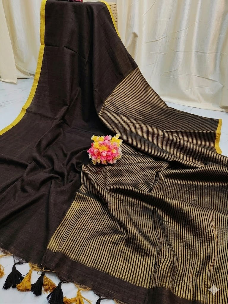 Striped Mul Cotton Saree